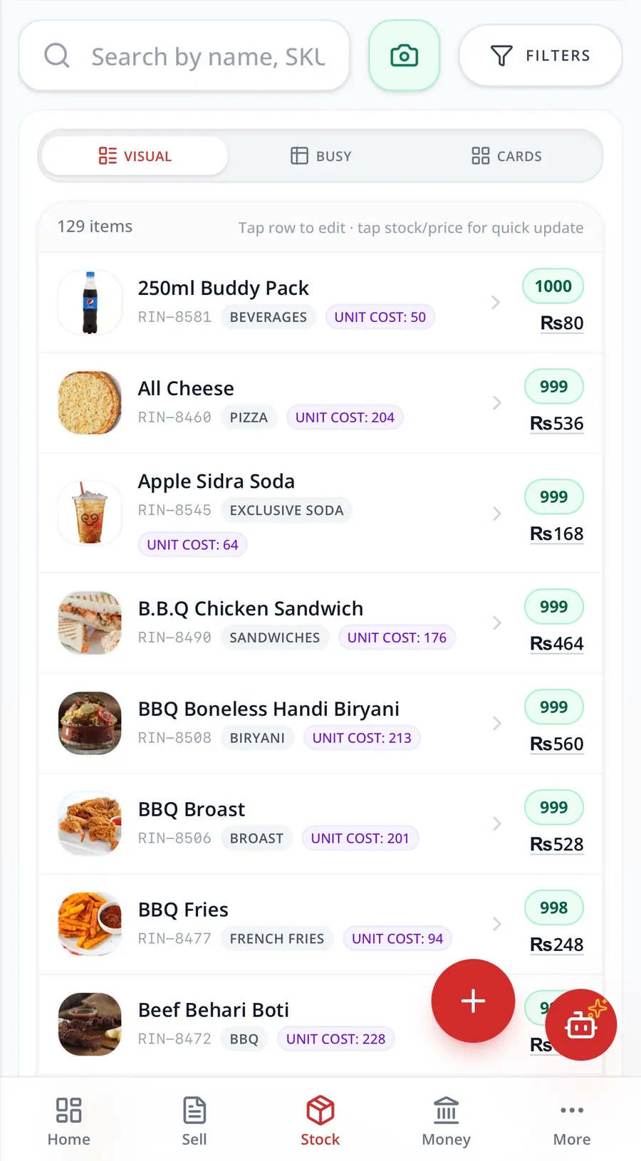 TENVO mobile inventory
